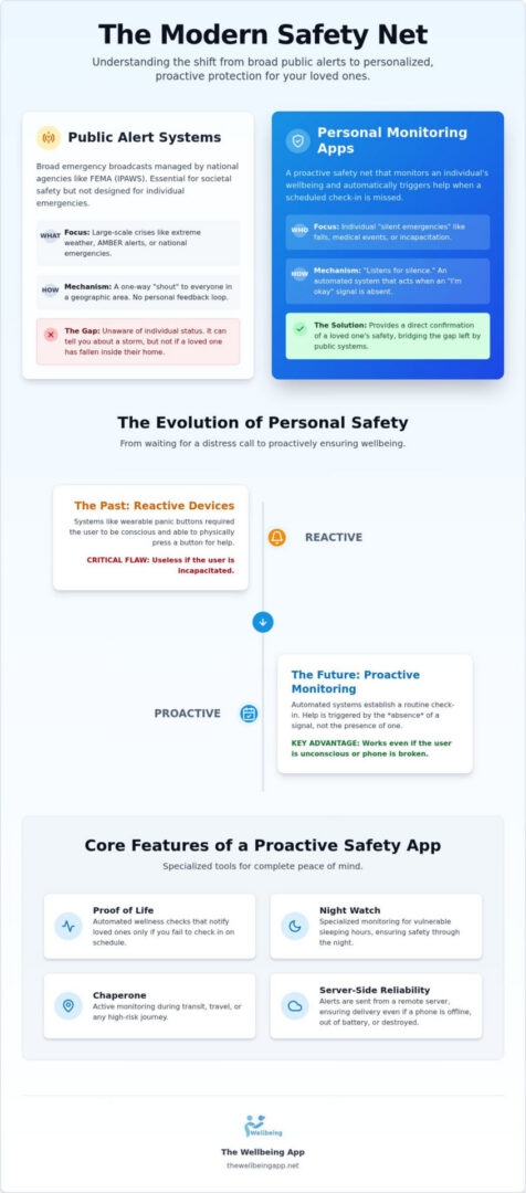 Infographic on emergency alert systems