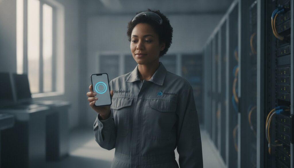 Hero image highlighting worker safety app