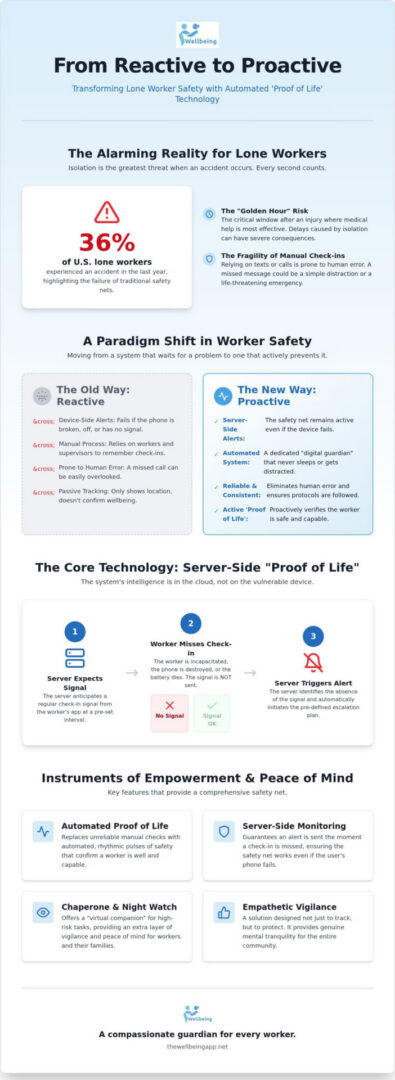 Infographic on lone worker safety measures