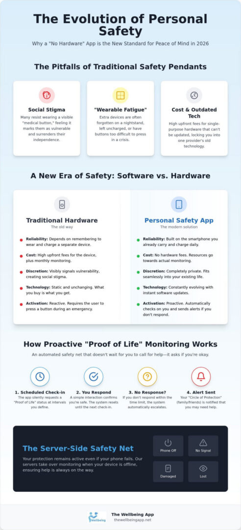 Infographic on personal safety apps 2026