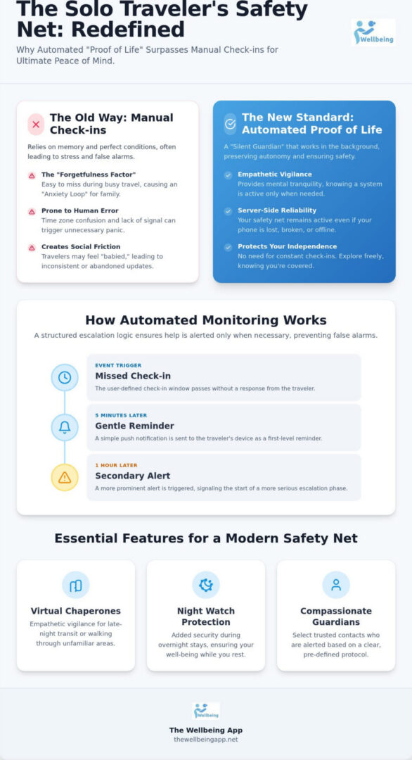 Automated safety features for travelers